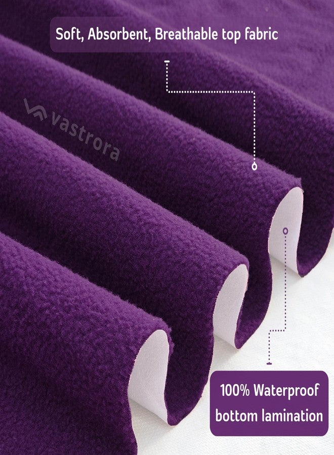 عبوة من قطعتين من ملاءات فاسترورا المقاومة للماء والجافة للأطفال، ملاءة واقية للسرير من الصوف قابلة للغسل وماصة، لتغيير الحفاضات، وللاستخدام أثناء الدورة الشهرية، وتسرب البول، ورعاية كبار السن | للرضاعة والأرائك - رمادي - Image 2