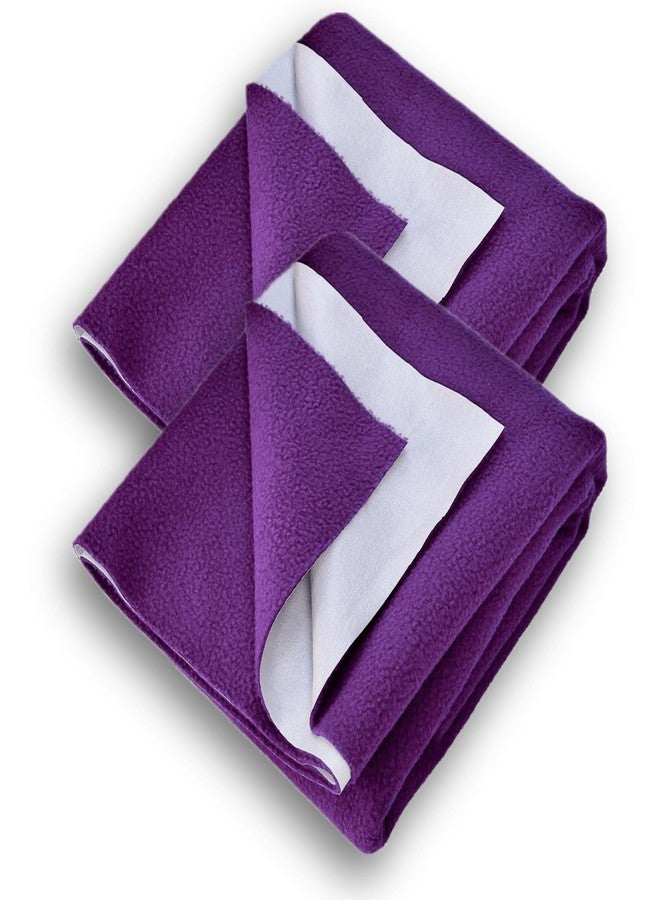 عبوة من قطعتين من ملاءات فاسترورا المقاومة للماء والجافة للأطفال، ملاءة واقية للسرير من الصوف قابلة للغسل وماصة، لتغيير الحفاضات، وللاستخدام أثناء الدورة الشهرية، وتسرب البول، ورعاية كبار السن | للرضاعة والأرائك - رمادي - Image 1