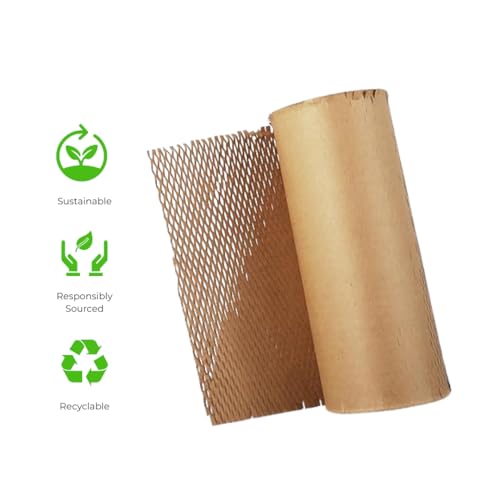 Pack8 Neo Eco Friendly Honeycomb Paper Bubble Warp Roll Brown Paper Wrap For Packing Shipping | Eco-Friendly Packaging For Small Business | 12 Inches 50M X 12" - Image 5