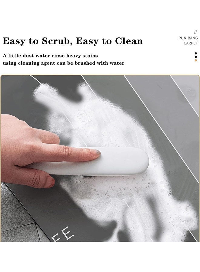 حصيرة أرضية للحمام بقياس 50 × 80 سم، حصيرة حمام مقاومة للانزلاق وسريعة الجفاف، ذات امتصاص فائق للماء، مناسبة لأرضية الحمام، حوض الاستحمام، وغرفة الدش - Image 4