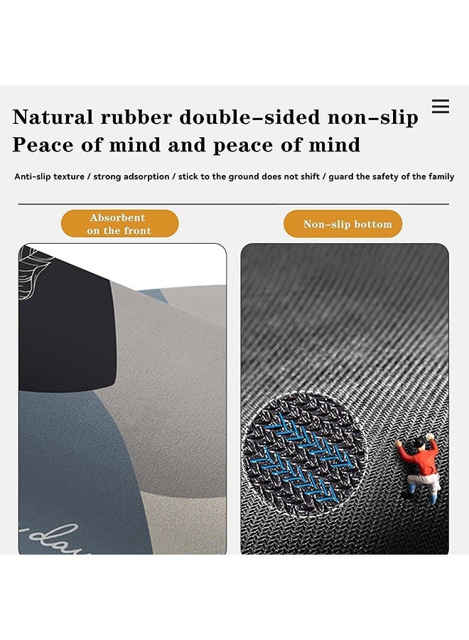 حصيرة أرضية للحمام بقياس 50 × 80 سم، حصيرة حمام مقاومة للانزلاق وسريعة الجفاف، ذات امتصاص فائق للماء، مناسبة لأرضية الحمام، حوض الاستحمام، وغرفة الدش - Image 3