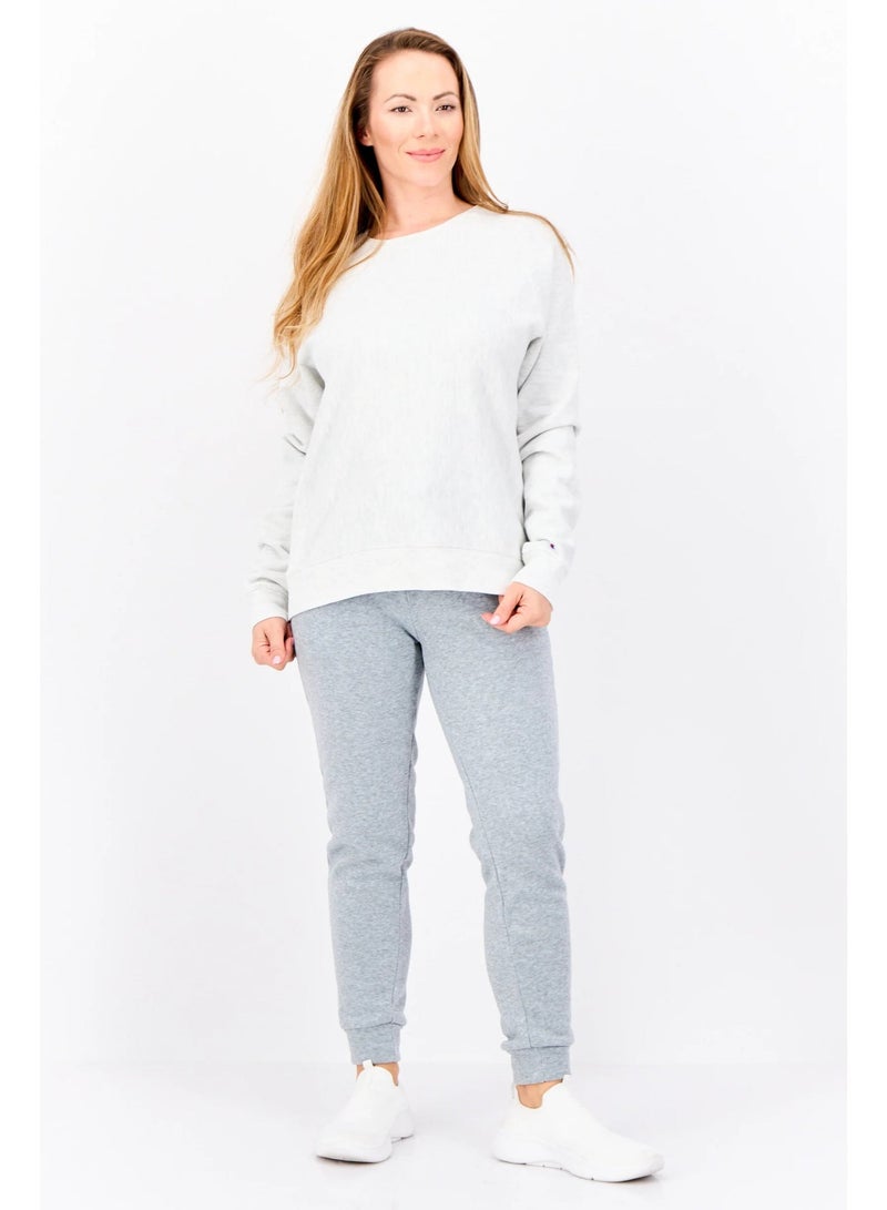 Champion Women Sportswear Fit Long Sleeveless Outdoor Sweatshirt, Light Grey - Image 3