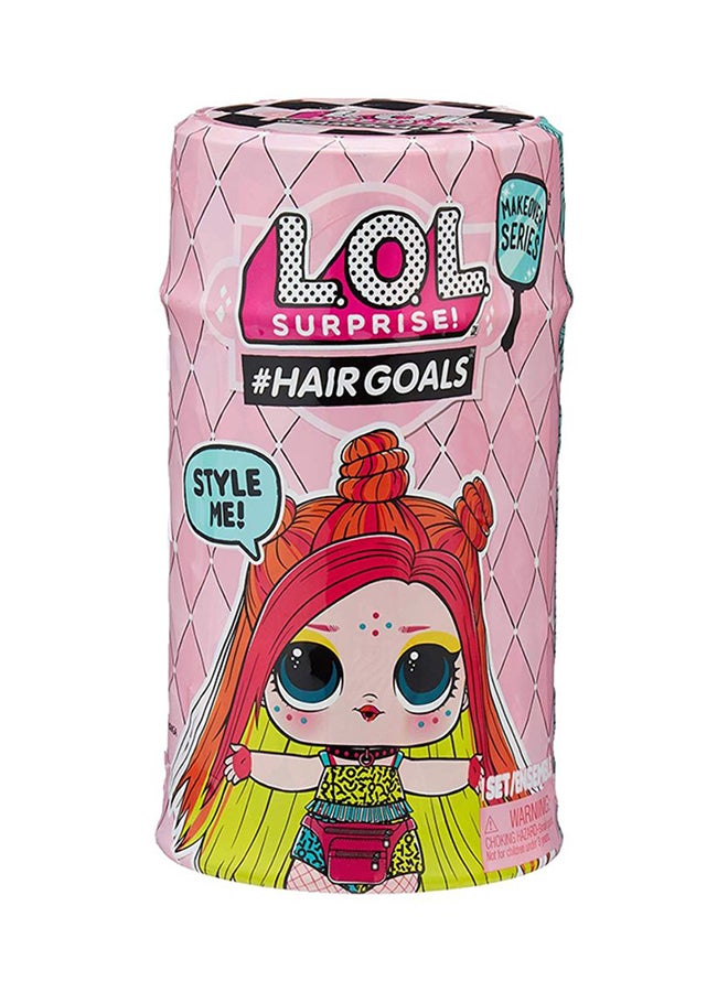 Hairgoals Makeover Doll With Accessories Set 15 Surprises, Multicolour 17x8x8cm - Image 1
