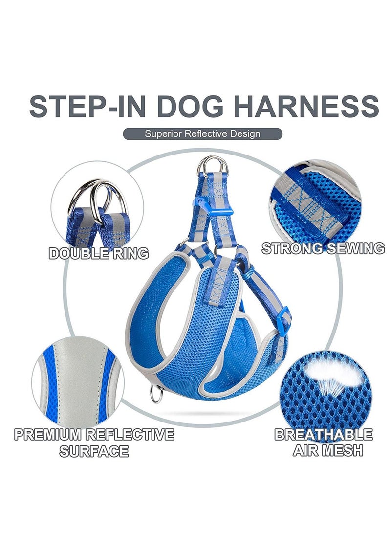 fida Step in Dog Harness Body Belt Reflective Blue Large - Image 3