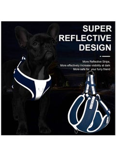fida Step in Dog Harness Body Belt Reflective Blue Large  - Image 2