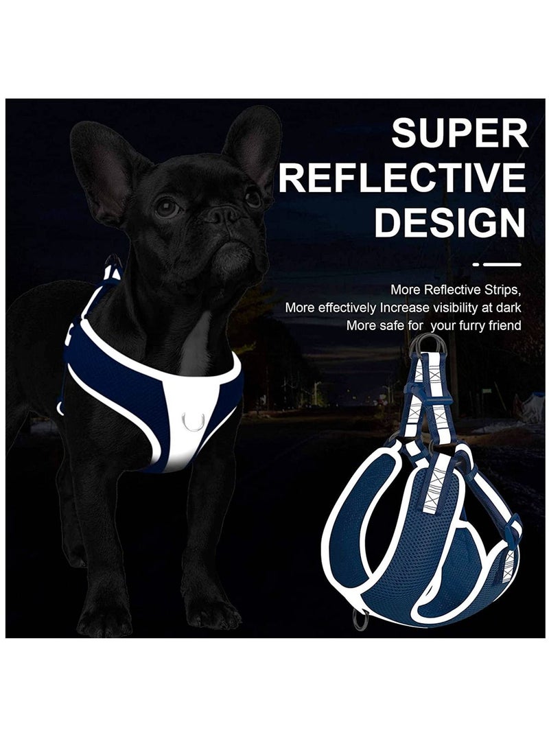 fida Step in Dog Harness Body Belt Reflective Blue Large - Image 2