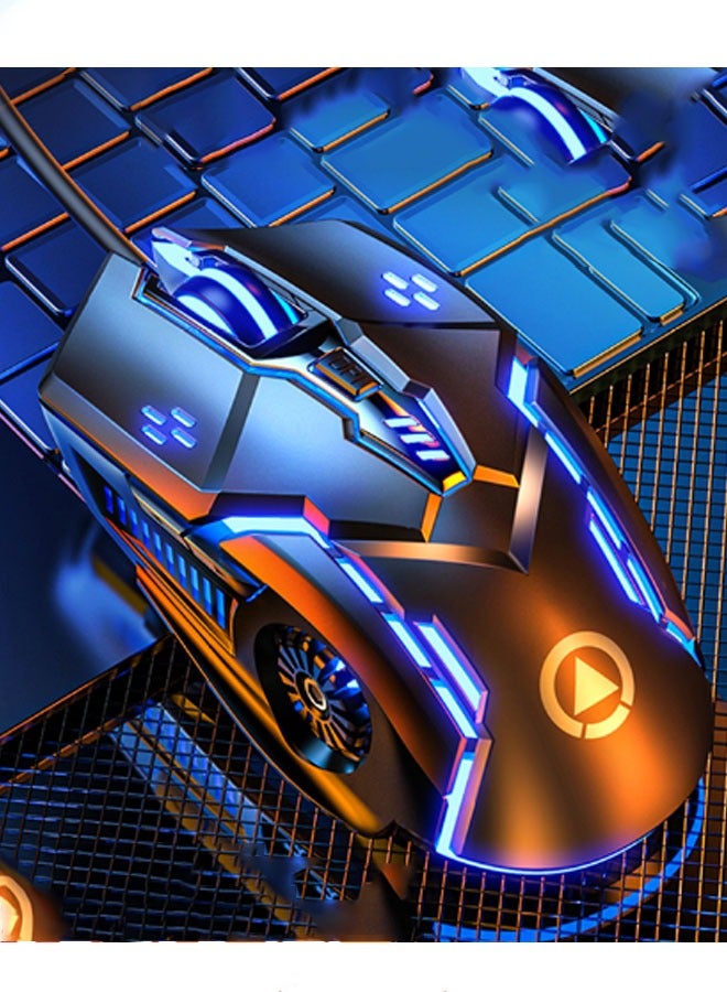 general Colorful Luminous Mechanical Wired Gaming Mouse Black - Image 5