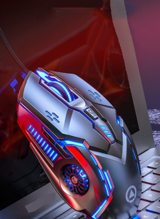 general Colorful Luminous Mechanical Wired Gaming Mouse Black - Image 2