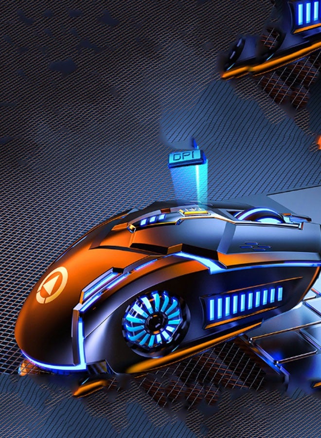 general Colorful Luminous Mechanical Wired Gaming Mouse Black - Image 3