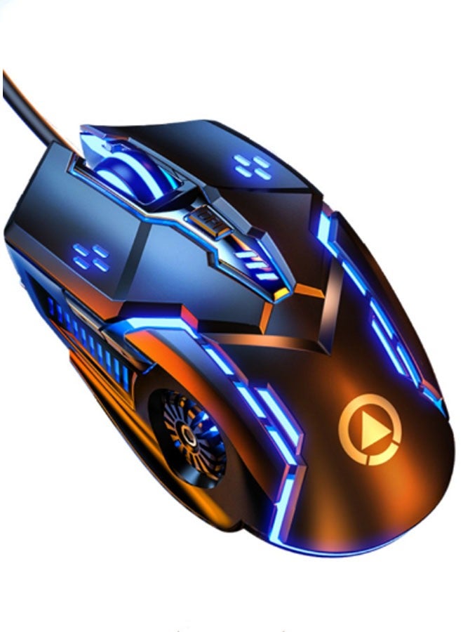 general Colorful Luminous Mechanical Wired Gaming Mouse Black - Image 1