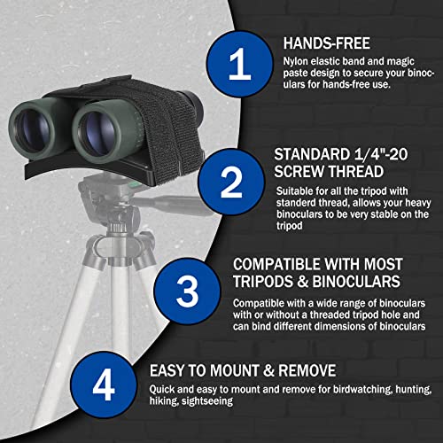 CelticBird Universal Binocular Tripod Mount -1/4-20 - for Stable Connecting Binocular and Tripod - Compatible with Most Tripods - Image 3