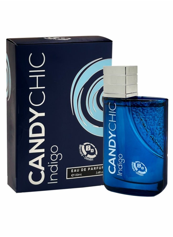 Bernard - Dimitri Candy Chic Indigo Unisex Perfume for Men and Women - Luxurious Fragrance with Bergamot, Juniper, Berries, Ginger, Sage, Geranium, Lavender, Vetiver, Patchouli, and Cedar Notes - 100ml Bottle  - Image 1