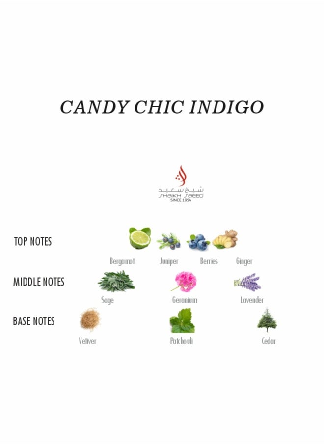 Bernard - Dimitri Candy Chic Indigo Unisex Perfume for Men and Women - Luxurious Fragrance with Bergamot, Juniper, Berries, Ginger, Sage, Geranium, Lavender, Vetiver, Patchouli, and Cedar Notes - 100ml Bottle  - Image 3