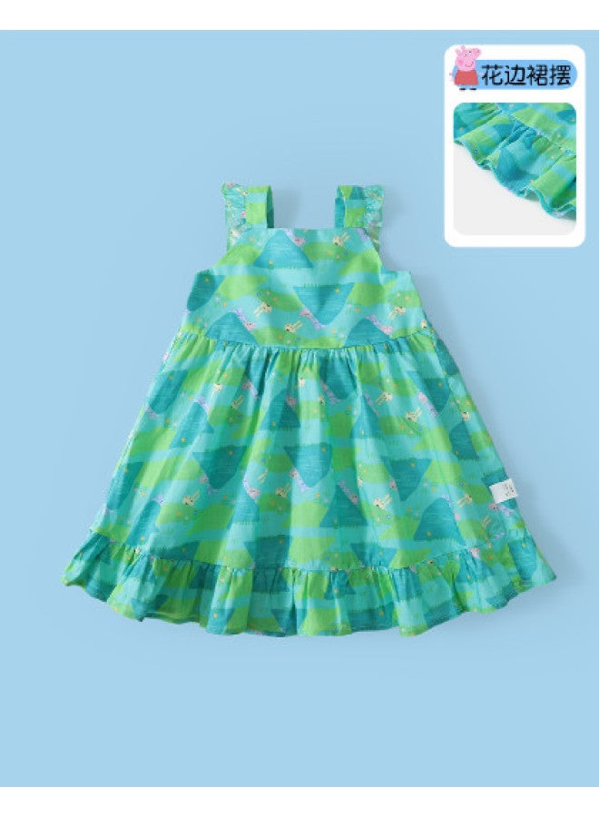 peppa Pig Summer Thin Comfortable Breathable Girls' Dress Toddler Midi Dress - Image 1