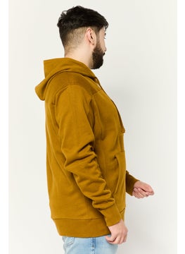 KANGOL Men Hooded Embroidered Logo Long Sleeves Sweatshirt, Dark Olive  - Image 3