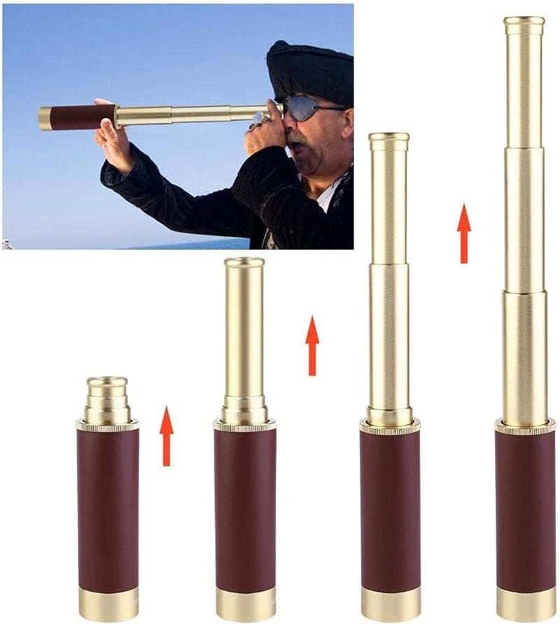 Monocular Telescope, 25x30 Retro Waterproof Fogproof Portable Mini Outdoor Handheld Telescope, High Power HD - Image 3