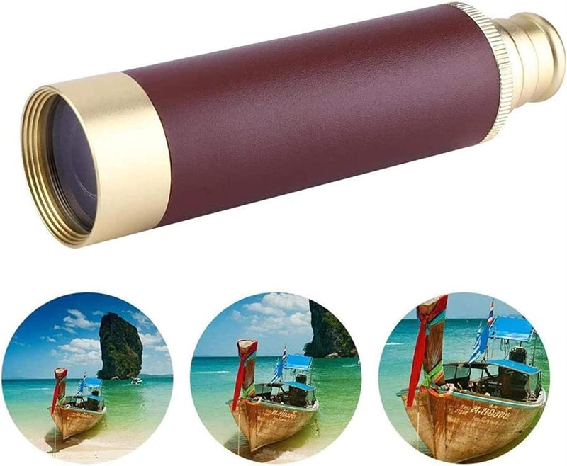Monocular Telescope, 25x30 Retro Waterproof Fogproof Portable Mini Outdoor Handheld Telescope, High Power HD - Image 2