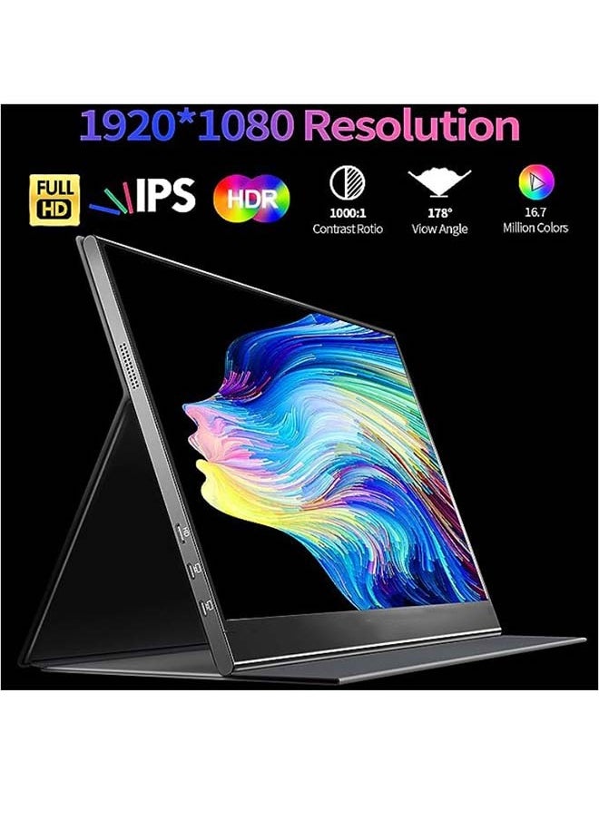 Portable Monitor 15.6inch 1080P FHD USB-C, HDMI Computer Display HDR IPS Gaming Monitor