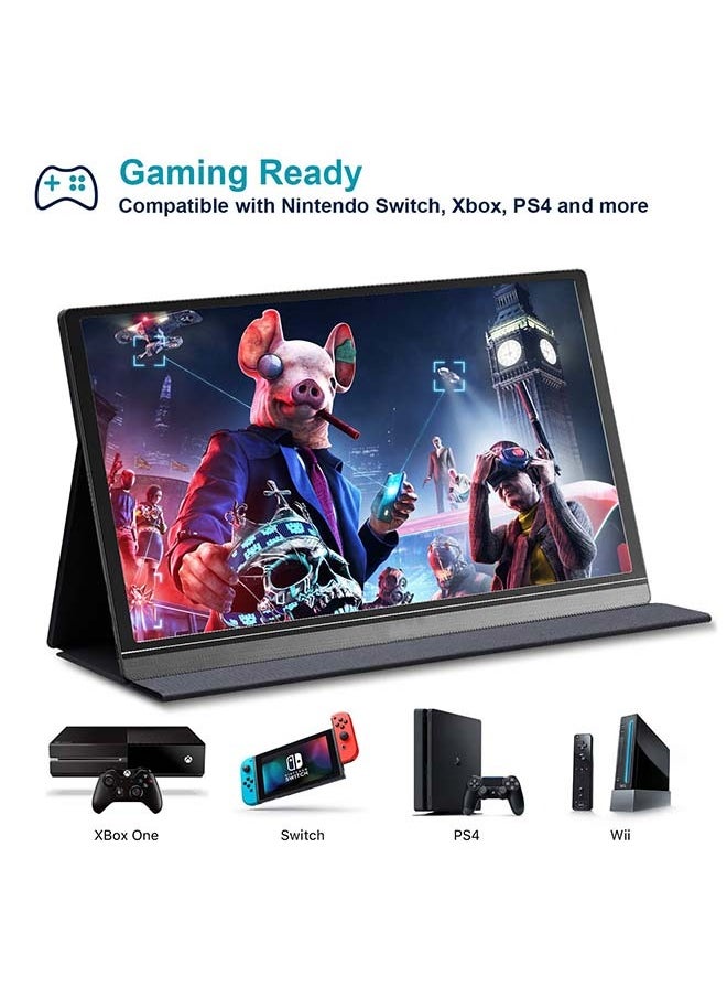 Portable Monitor 15.6inch 1080P FHD USB-C, HDMI Computer Display HDR IPS Gaming Monitor