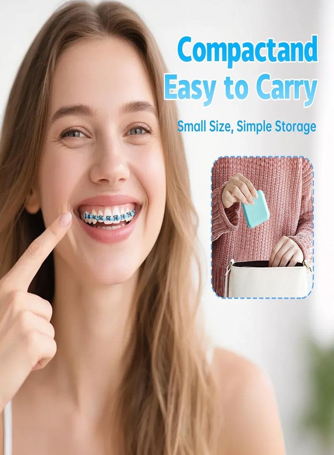 Ceonam Dental Fake Braces for Teeth with Storage Case, Orthodontic Temporary Tooth Wire Braces with Metal Brackets and Arch Wire, Teaching Demonstration Model, Practice Aid, Educational Display (Blue - Image 4