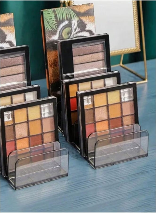 2-Pieces Makeup Organizer, Eyeshadow Storage Holder, Acrylic Cosmetic Organizer for Bathroom Countertops, Cabinets, 7 Sections (Clear) - Image 4