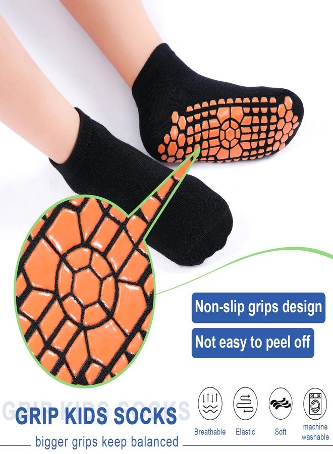 HYCLES Boys Girls Non-Slip Toddler Socks Grip Ankle Sticky Sock Anti-Skid Socks for Kids 6 Pairs for 2-5 Years Kids - Image 4