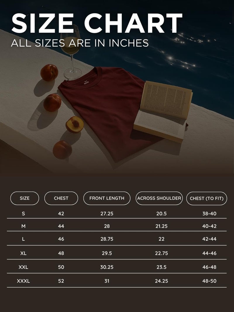 NOBERO Men Cotton Graphic Print Oversized Fit T-Shirt (1M-Twrt-C0910-Og_Grape Nectar - Image 5