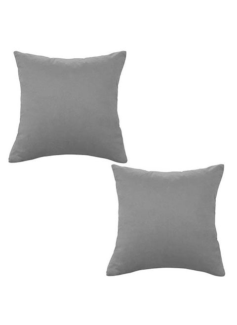 Set of 2 Pieces Square Soft Velvet Decorative Cushion with Solid Design and Attractive Colors