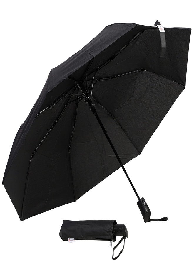 Destinio auto open manual close umbrella, 21 inch, umbrella for men, 3 fold umbrella for women, Small umbrella 3 fold, Portable & Folding umbrella for women, men, kids for travel (black, 21 inch) - Image 1