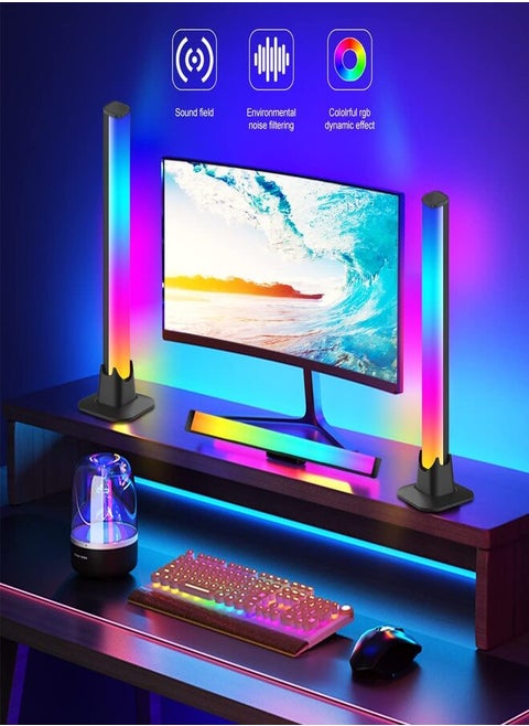Smart LED Light Bars RGB Smart Light Bar With Multiple Modes APP Control Audio Sync Flow Light Bar For PC TV Party Room Decoration