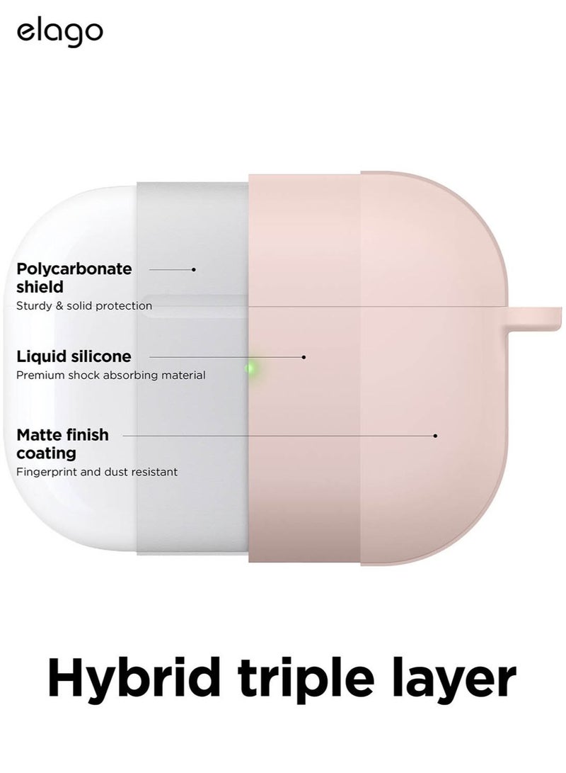Elago Liquid Hybrid Hang for Airpods Pro 2nd Gen (2022) Case Cover with Carabiner - Pink - Image 3