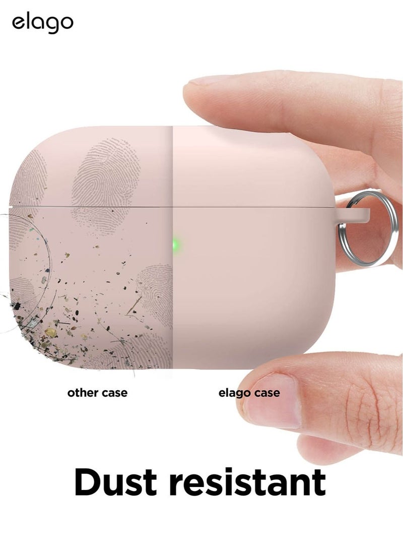 Elago Liquid Hybrid Hang for Airpods Pro 2nd Gen (2022) Case Cover with Carabiner - Pink - Image 4