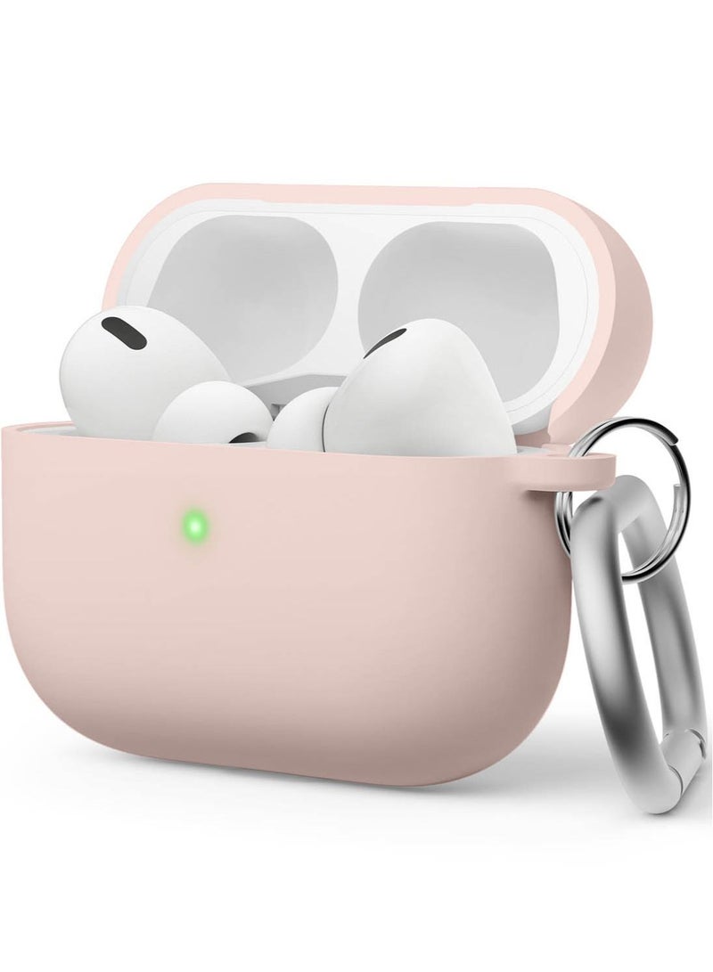 Elago Liquid Hybrid Hang for Airpods Pro 2nd Gen (2022) Case Cover with Carabiner - Pink - Image 1