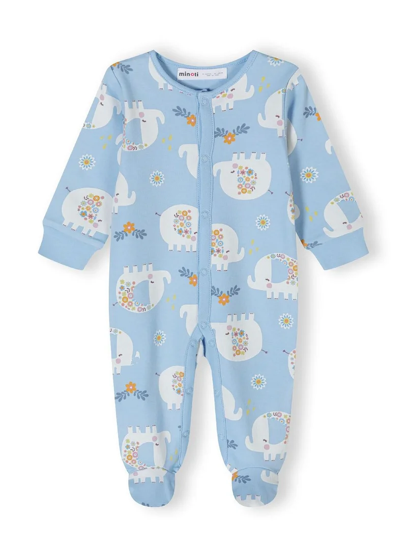 MINOTI 2-Pack Baby Sleepsuits with Full-Length Snap Closures