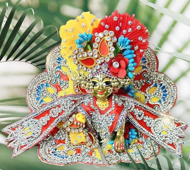 Partish Laddu Gopal Heavy Janamashtmi Dress Size 1 l Ladoo Gopal Dress l Kanha Ji Poshak Size 1 2 4 5 6 (BB) - Image 1