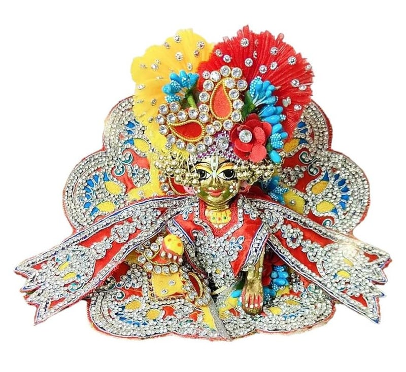 Partish Laddu Gopal Heavy Janamashtmi Dress Size 1 l Ladoo Gopal Dress l Kanha Ji Poshak Size 1 2 4 5 6 (BB) - Image 2
