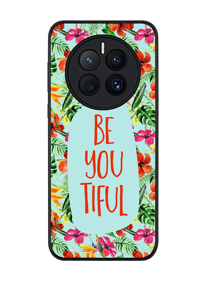 Stylizedd Rugged Black edge case for Huawei Mate 50 Slim fit Soft Case Flexible Rubber Edges Anti Drop TPU Gel Thin Cover - Be You Tiful - Image 1