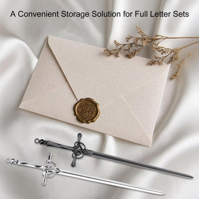 LUSTRIB 3-Pack Stainless Steel Letter Openers, Multi-Color Mail Opener Tool & Envelope Slitter Set with Ergonomic Handle, Envelope Opener for Home and Office Use (Gold, Silver, Black) - Image 5