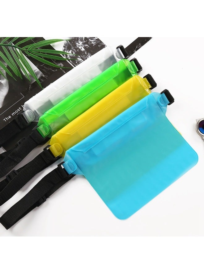 Generic Can Be A Generation Of Large-capacity Waist Satchel Swimming Wallet Swimming Drifting Three-layer Sealed Waterproof Waist Bag-Color:Purple  - Image 5