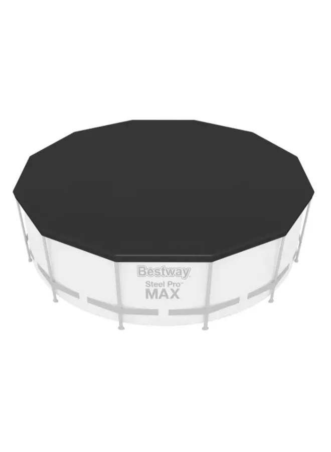 Bestway Bestway Flowclear 12 ft Round Pool Cover for Above Ground Pools, 3.66 m Protective Swimming Pool Cover with Drain Holes & Secure Rope, Durable Debris Cover