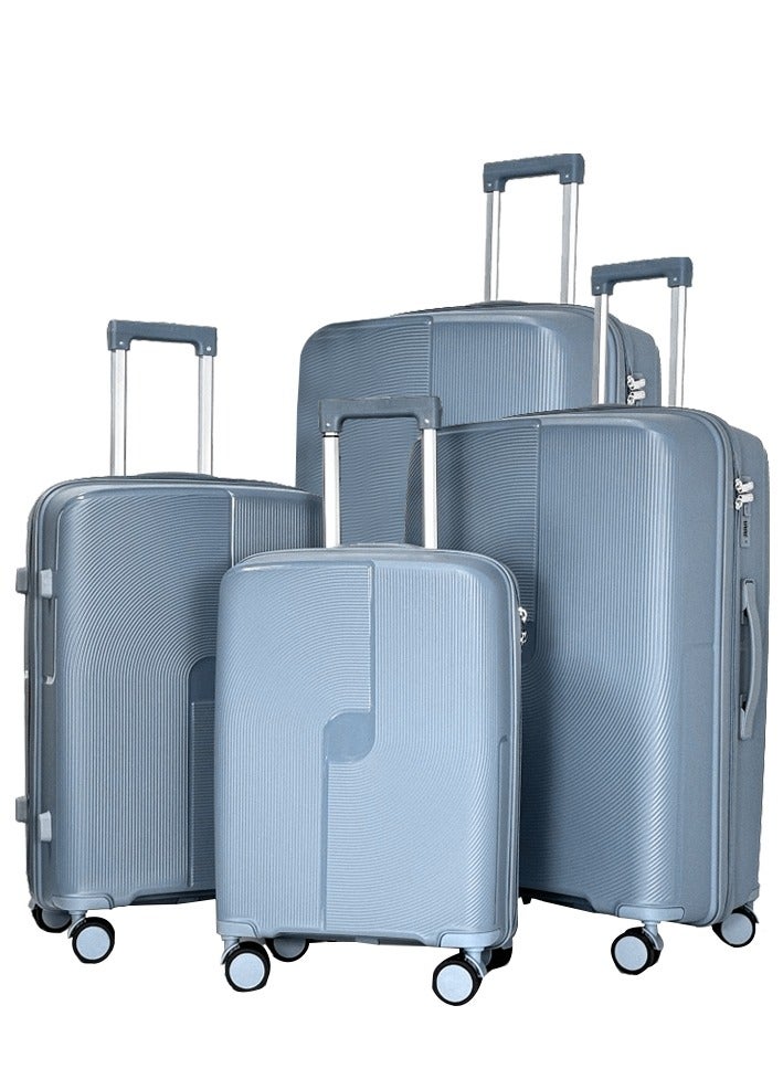 Premium 4-Piece Hard Shell Luggage Set - Lightweight & Durable Polypropylene Suitcases with Smooth-Spinning 360° Multi-Directional Wheels, Built-in Combination Lock & Retractable Handle, 20"/24"/28"/32" Inch Sizes Available - Heavy Duty Travel Solution  - Image 1
