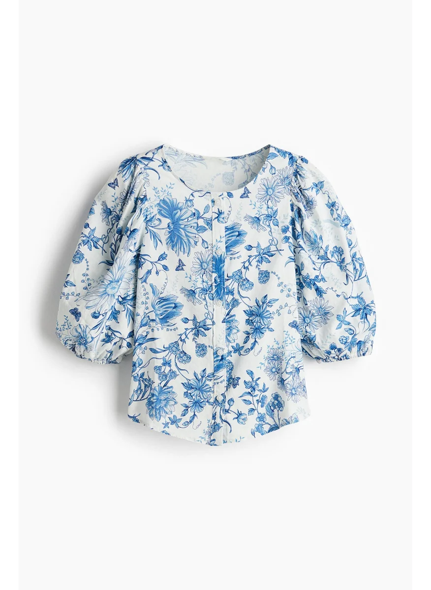 H&M Linen-Blend Blouse