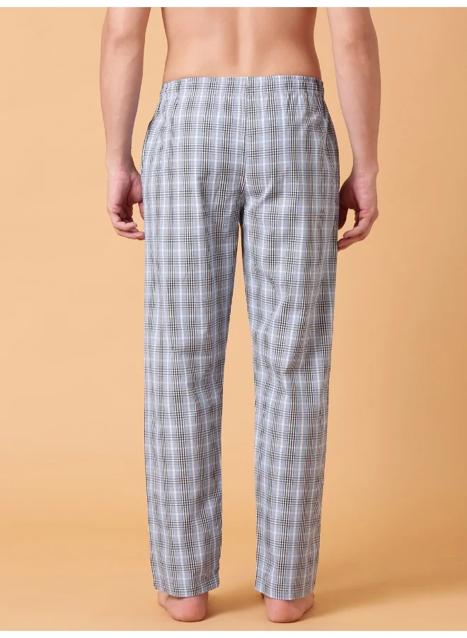 جوفن Checked Cotton Lounge Pant for Men