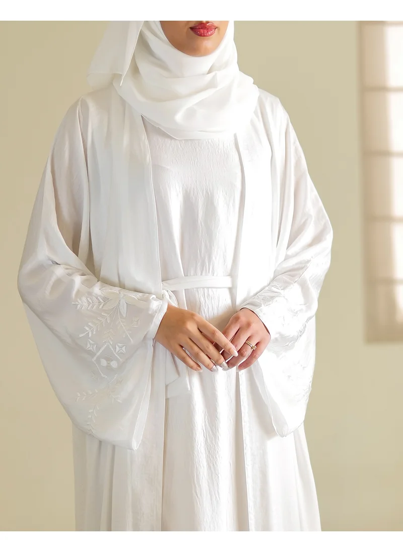 NUKHBAA 2 piece Open abaya with inner-N49A-N49A