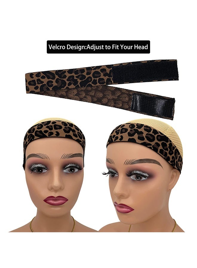 2 Pcs Leopard Print Lace Melting Band for Wigs, Elastic Edge Wrap Hairband to Lay Edges, Practical Wig Styling Accessory for Daily Wear - Image 2