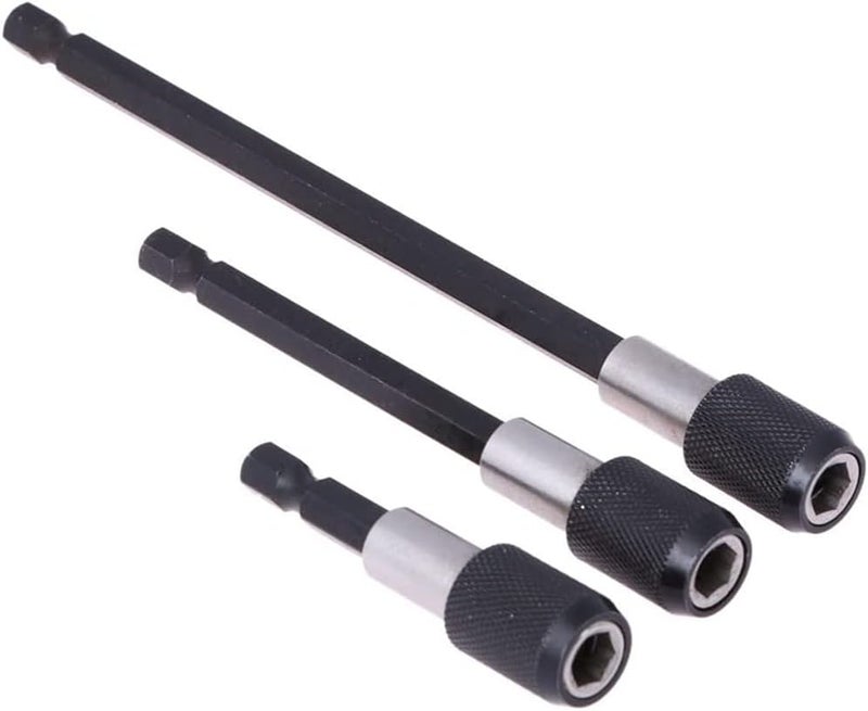 Zikra حامل بت مفك براغي مغناطيسي بعمود سداسي 1/4 بوصة، مجموعة بت تمديد سريعة التغيير 2 بوصة، 4 بوصة، 6 بوصة للبراغي، والصواميل، وأي مثقاب وسائق يدوي (3 قطع) - Image 1