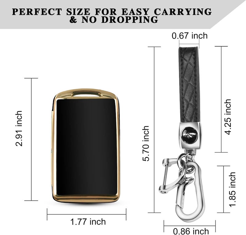 QBUC for Mazda Key Fob Cover Case with Keychain for 2019-2023 Mazda 3 6, Mazda 3 Hatchback, 2020-2023 Mazda CX-5, CX-9, CX-30 - Image 5