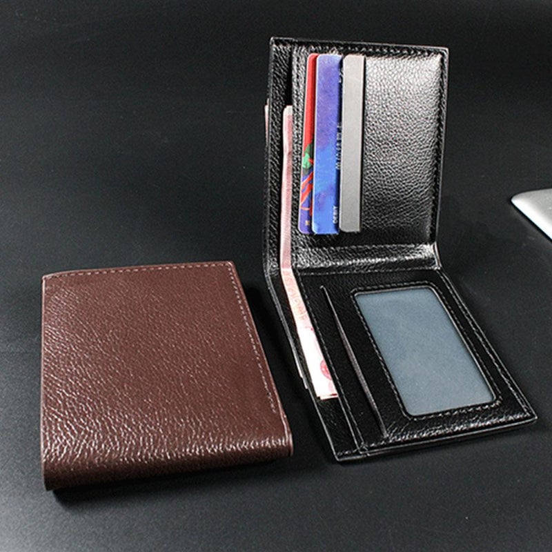 PU leather multi-functional short men's wallet, stylish card holder, men's money clip - Image 4