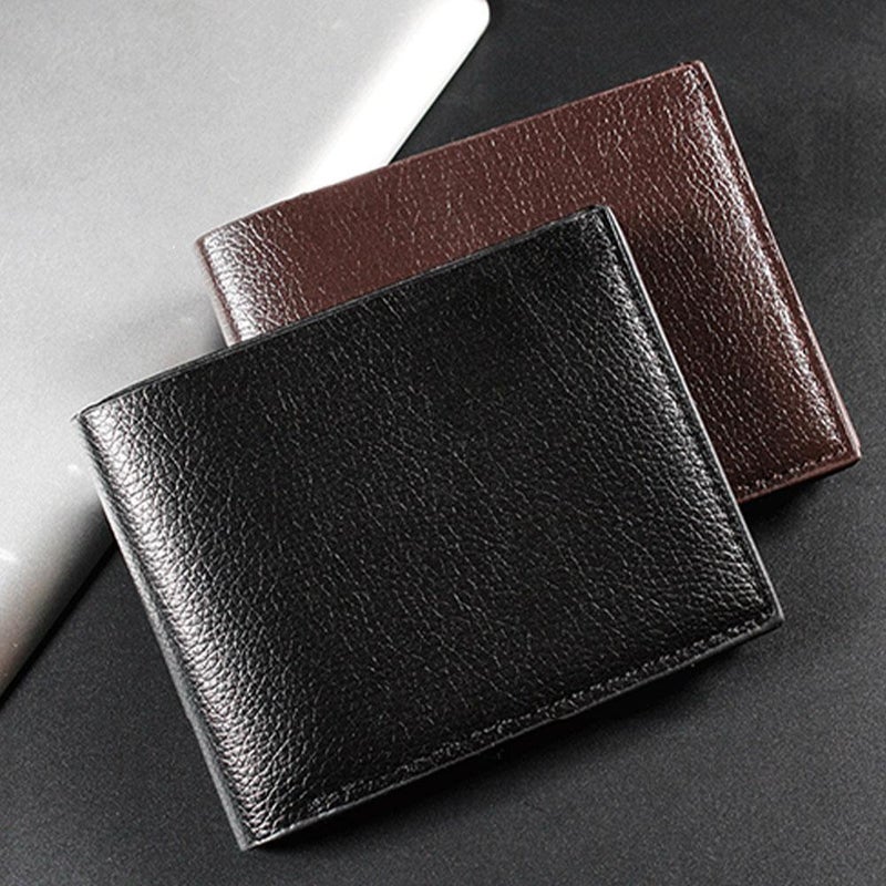 PU leather multi-functional short men's wallet, stylish card holder, men's money clip - Image 3