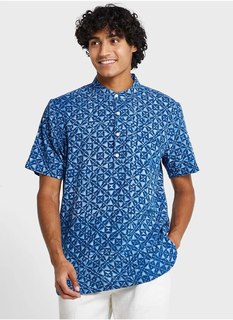 Fabindia Printed Mid Placket Shirt